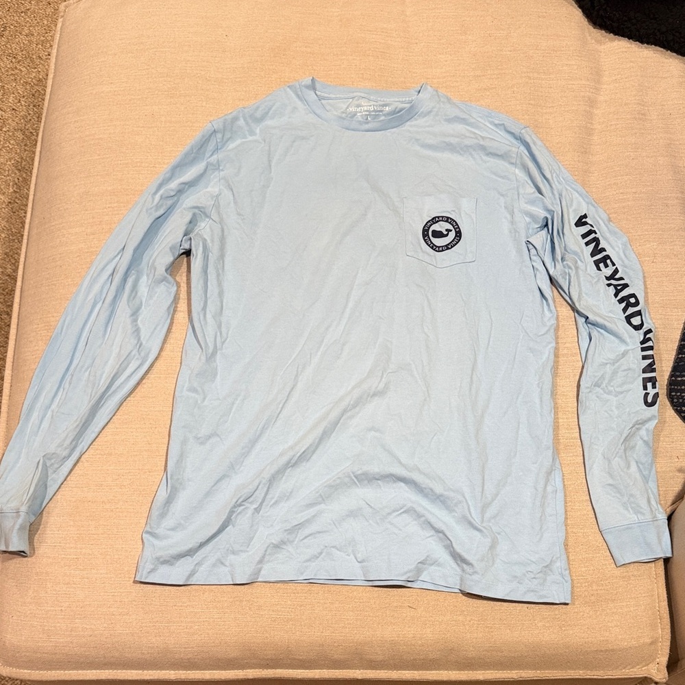 Vineyard Vines Sky Blue Long Sleeve Tee